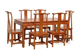 缅甸花梨明式长方餐桌7件套