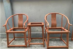 缅甸花梨圈椅3件套